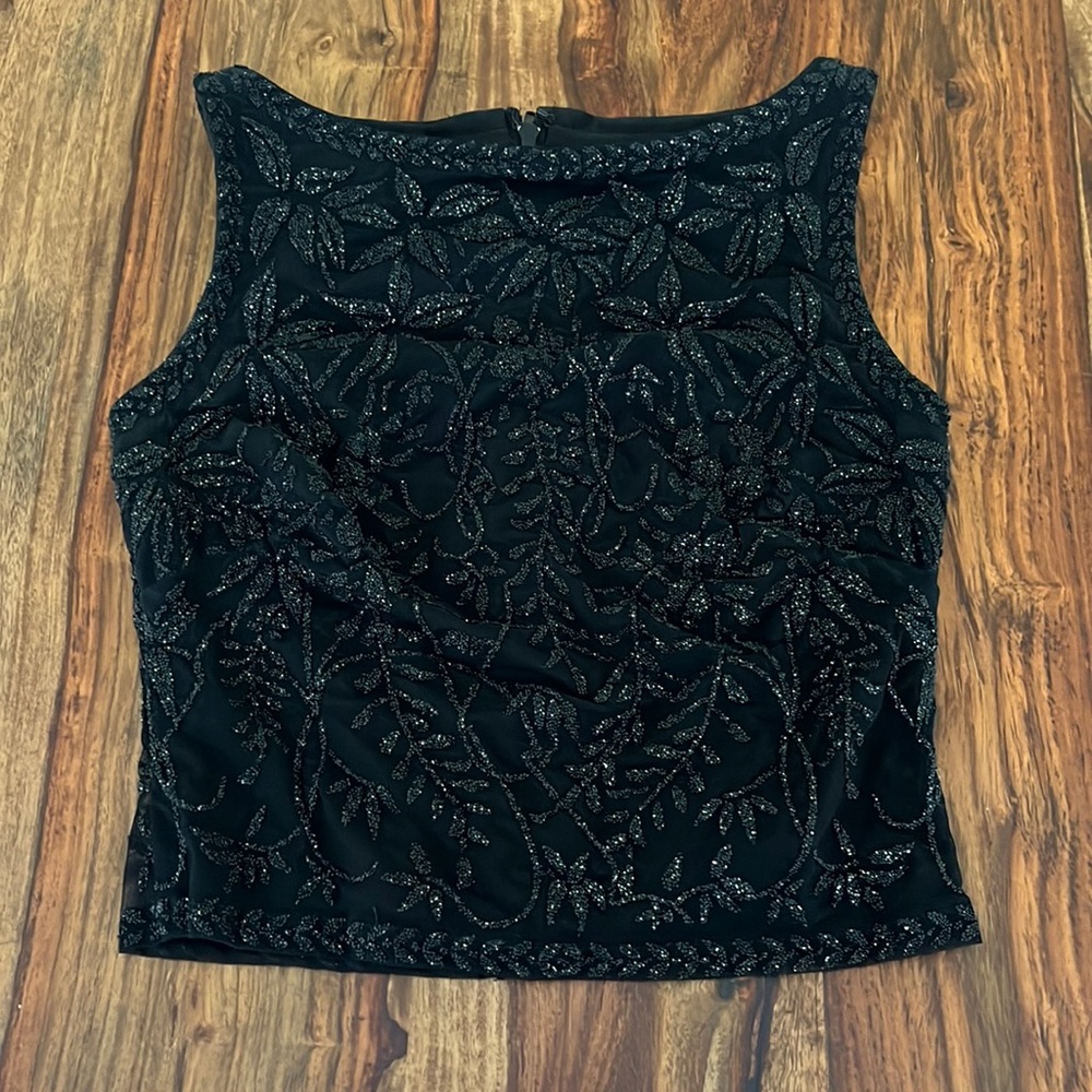 TADASHI Shoji Vintage Beaded Top